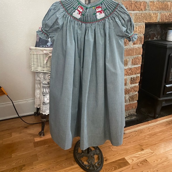Wish Upon A Star Girls Smocked Christmas Dress size 5 - Picture 15 of 16